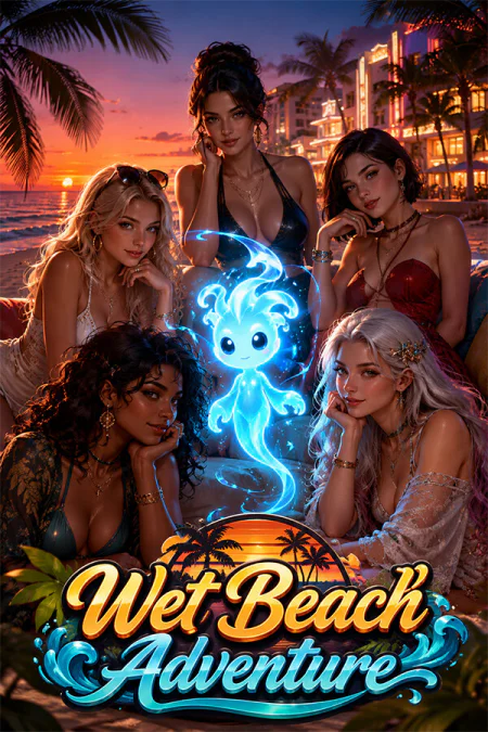 Wet beach adventure